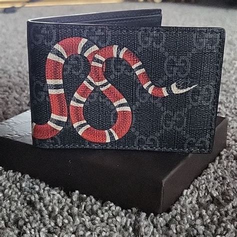 gucci red snake belt|authentic gucci snake wallet.